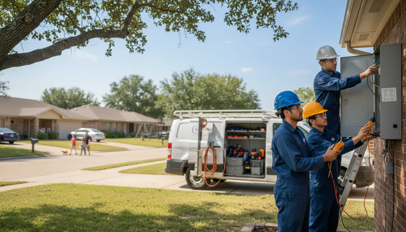 Certified electrician providing emergency electrical services in Flower Mound, TX